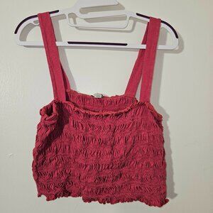 FREE ADD-ON SIZE XL AMERICAN EAGLE crop top ruffled pink stretchy